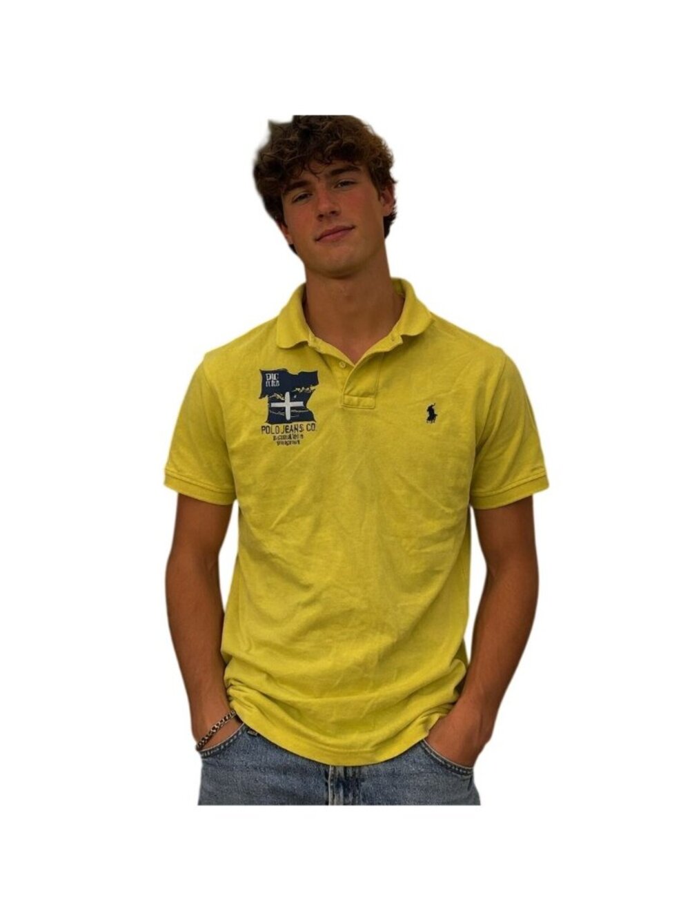 Polo Ralph Lauren Polo Shirt Mens Medium Preppy Nautical Embroidered Custom Fit
